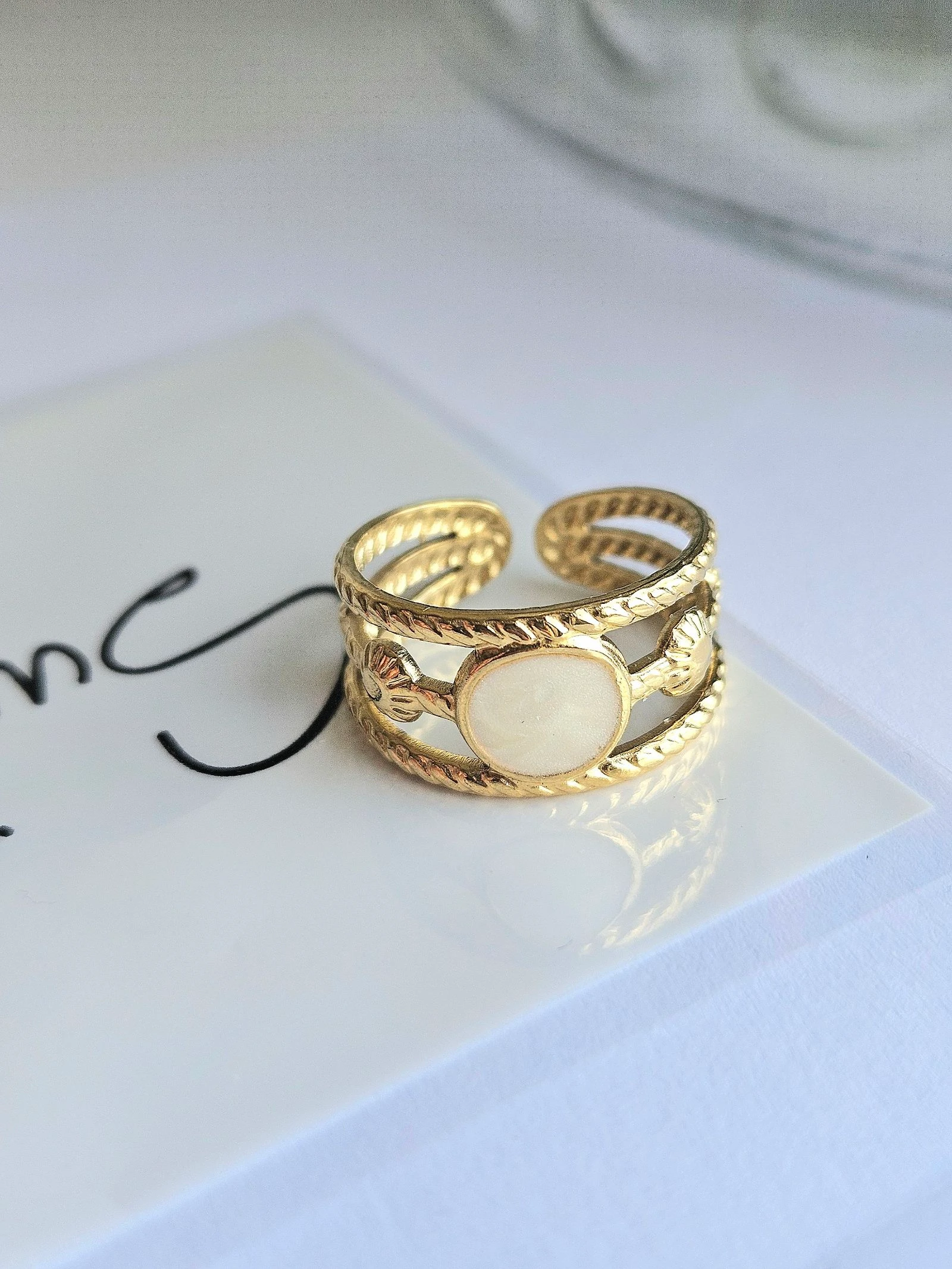 Anillo de acero inoxidable de moda ajustable – photo 5